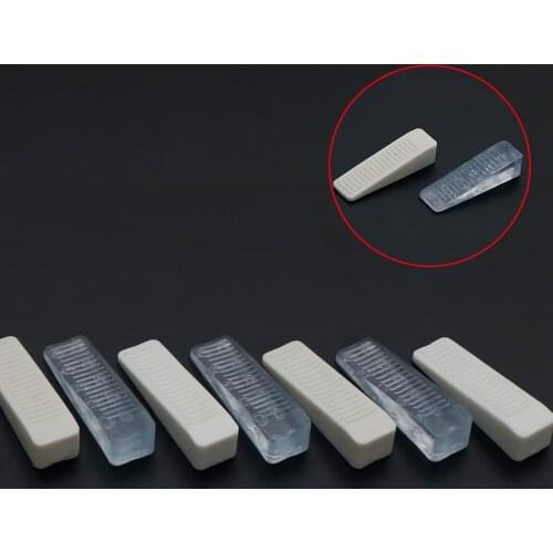 64*18*14mm Rubber Door Stop Stoppers Block Wedge Doorstops Clear White Door Stopper Home Office Usage