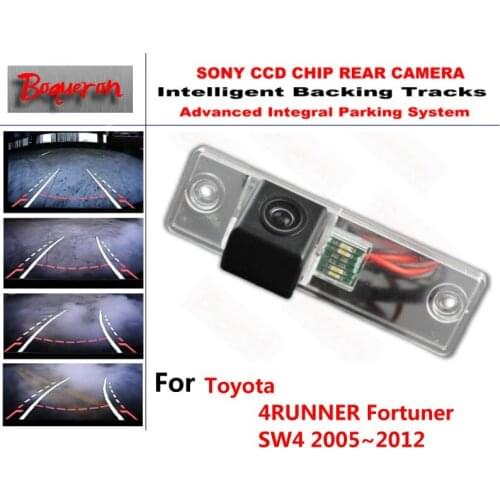 For Toyota 4RUNNER Fortuner SW4 2005~2012 CCD Car Backup Parking Camera Intelligent Tracks Dynamic Guidance Rear View Camera