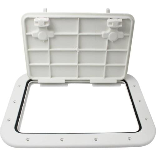 Non-slip Marine Deck Access Hatch Lid ABS Plastic Boat Accessories Marine 16.7 x 12.4 x 0.8 inch White