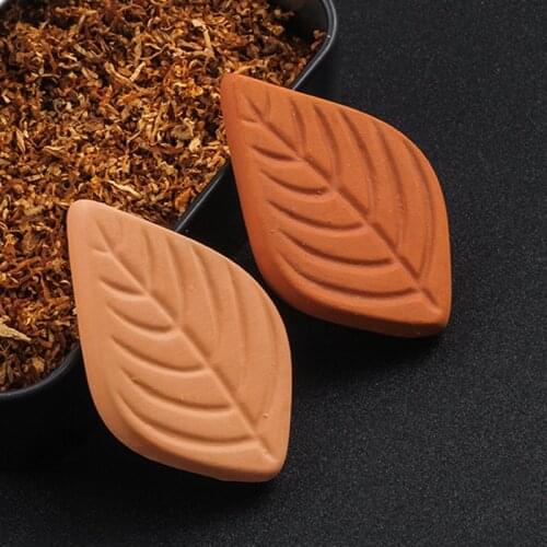 1pc Leaf Shape Reusable Clay Cigar Tobacco Moisturizing Sheet Humidifier Accessories For Humidor