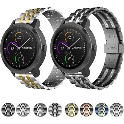 Metal Strap for Garmin Vivoactive 4 3 Watch Stainless Steel Watchband for Garmin Watch Vivomove HR Active Wrist Band 20mm 22mm
