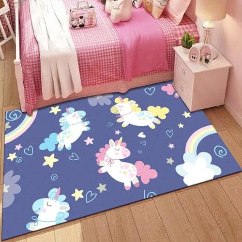 Cartoon cute carpet child bedroom Game Rug baby crawl floor mat coffee table kitchen Carpets Kids play Area Rug Custom wholesale
