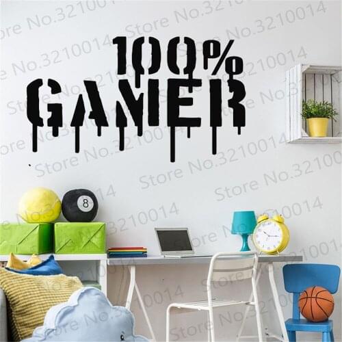 Gamer Wall Decal Video Games Wall Sticker Controller Wall Decal Gaming Room Wall Art Decals PW224