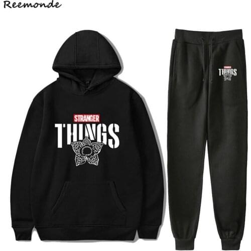 New Stranger Things Sweatshirt Hoodie Pants Suits Nancy Eleven Sports Full Set Stranger Things Costume Sportswear Women Men