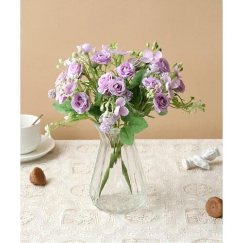 Peony DIY Party Decoration Vintage Silk Artificial Flowers Small Rose Wedding Fake Flowers Festival Supplies Home Decor Bouquet