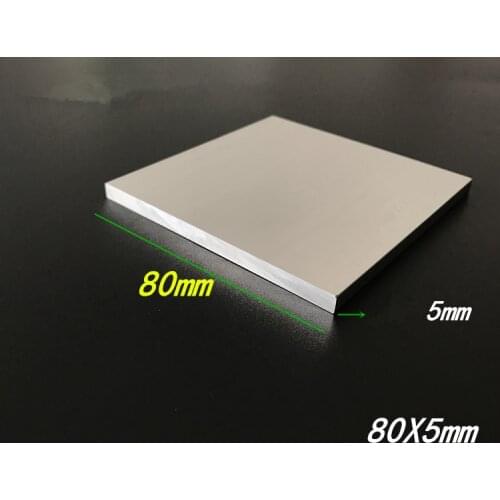 Aluminium alloy plate 5mmx80mm article aluminum 6063-T5 oxidation width 80mm thickness 5mm length 200mm 1pcs