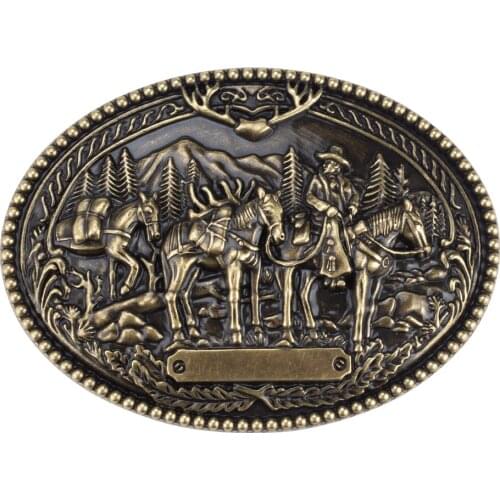 The western style Businessman cavalry belt buckle cowboy belt accessories