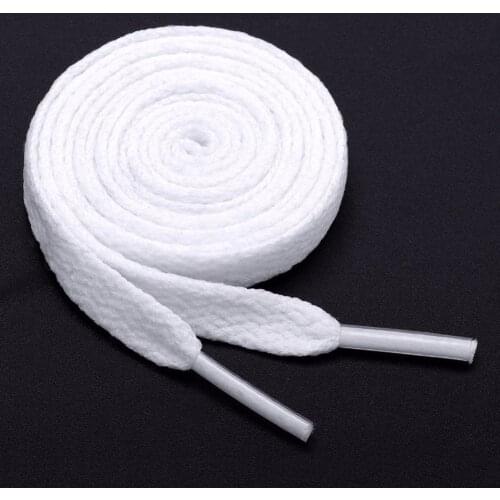 1Pair Fashion Sports Casual Shoe Lace Solid Flat Shoelace Double Flat Laces High Quality Polyester Shoelaces 15 Colors