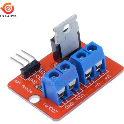 3.3V/5V Top Mosfet Button IRF520 MOS Driver Module For Arduino MCU ARM Raspberry Pi Adjustable PWM speed regulator Output