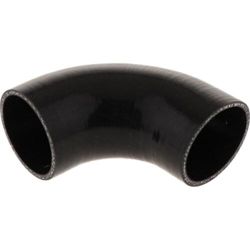 1 Piece 63mm 90 Degree 4 ply Silicone Elbows Turbo Hose Racing Coupler Pipe 102mm Length Blue Black