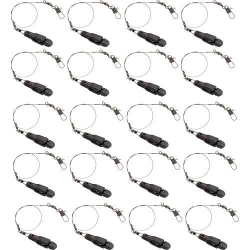 20pcs Snap Release Clip with Leader for Outriggers Downriggers Planer Board