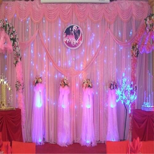 3M x 6M Blue wedding backdrop curtain with swag wedding drapes event party stage decoration party decoration wedding backdrop