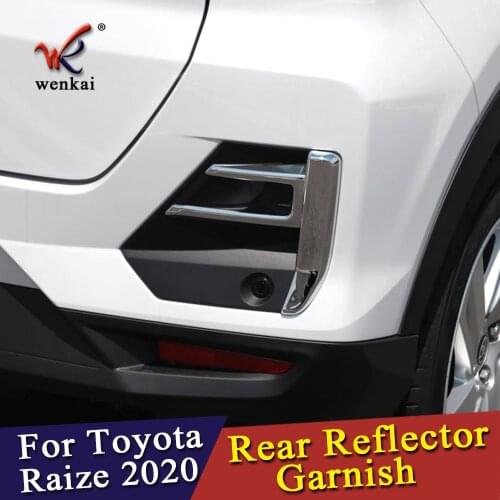 ABS Chrome For Toyota Raize 2020 ear Fog Light Lamp Sticker Cover Trim Car Exterior Accessories Rear Reflector Garnish
