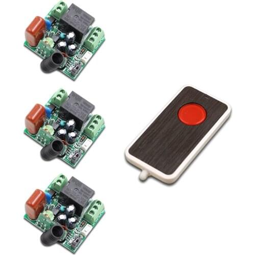 AC 220V RF Wireless Remote Control Switch 10A Relay Receiver Remote Switch Transmitter With 3 Receiver 315Mhz 433Mhz