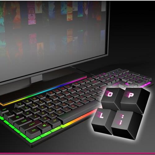 AK-600 USB Wired Game Keyboard 104 Keycaps Mechanical 3-color Keyboard Game Keyboards Lighting Effect For PC Laptop Computer