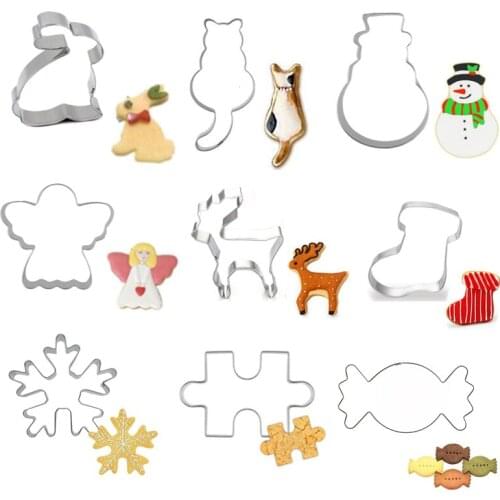 30 Styles Cookie Cutters Tools Fondant Biscuit Cutter Mold Pastry Cake Forms Gingerbread House Christmas Baking Decorating Tools