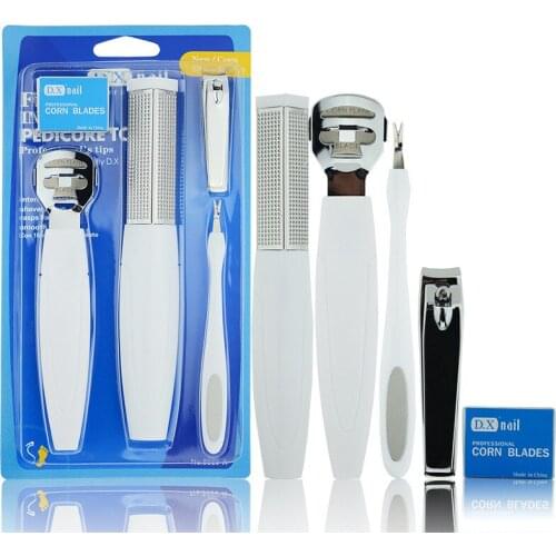 Exfoliating Calluses Tool, Foot Pedicure Knife Set, 5 in 1 Foot Skin File, Foot Rubbing Board