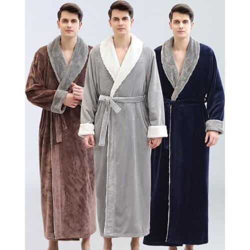 Lovers Male Loose Pyjamas Suit Fall Winter Flannel Men Thickened Pajamas Set Roupao Masculino Soft Warm Women Coral Velvet