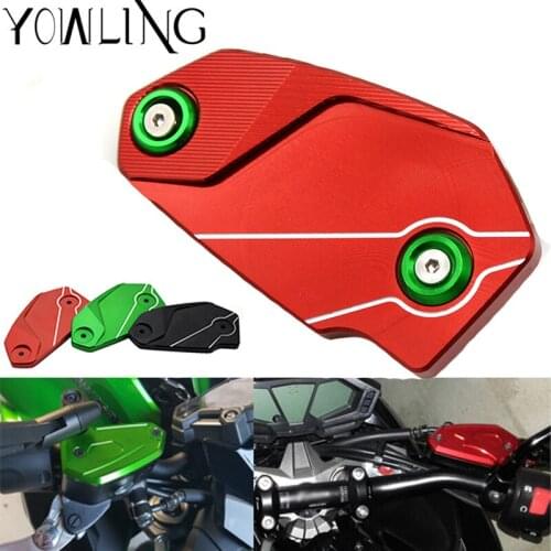 Motorcycle CNC Rear brake reservoir cover caps Cylinder Reservoir Cover For Kawasaki Z900 2017 2018 z800 2013 -2016 ER6N 2009-14