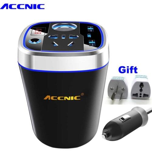 Multi Function 150W Car Inverter DC 12V To 220V Converter for Car Tyre Pump Vacuum Refrigerator Cigarette Lighter Charger Power