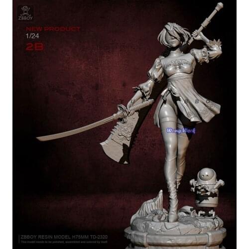 Wong Work Unpainted Resin 75mm Unassembled Garage Kits GK Model Kit Figure TD-2320