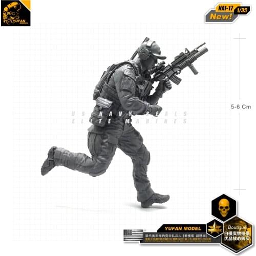 Yufan Model 1/35 Figure Model Kits Resin Soldier Model For Modern American Seals Nai-17