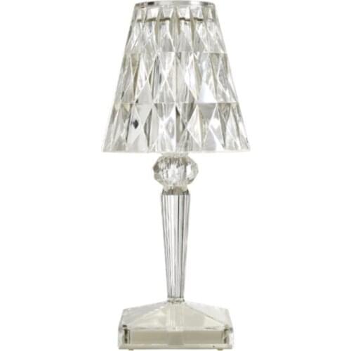 New Diamond Table Lamp USB Rechargeable Acrylic Decoration Desk Lamps Bedroom Bedside Bar Crystal Lighting Night Light