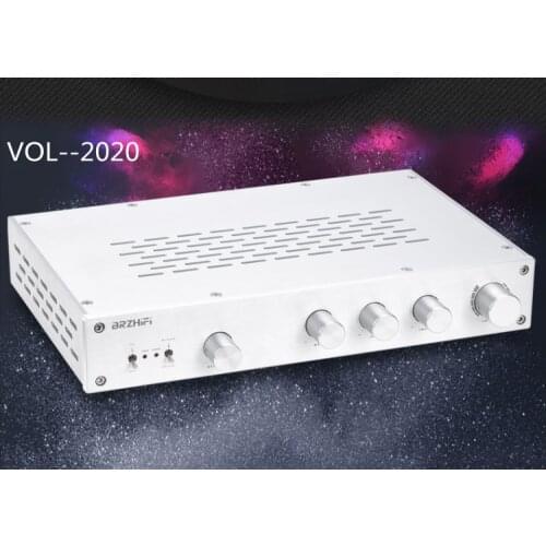 New product VOL-2020 Pure Class A volume adjustment preamplifier 4 input HiFi preamplifier high and bass independently adjustabl