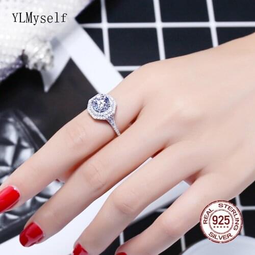 Pure Silver Wedding Ring With Round Cubic Zircon High Quality Fast Delivery Luxury 925 Fine Jewellery Jewelry For Bridal