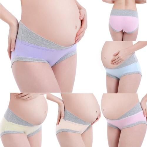 Maternity Women Clothing Pregnant Women 's Low-waist Underwear Seamless Soft Care Abdomen Underwear Pregnancy Panties