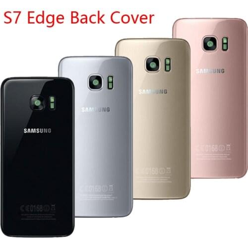 ORIGINAL 5.5'' for SAMSUNG Galaxy S7 Edge G935 G935F Battery Back Cover Glass Housing Replacement with Camera Glass Lens