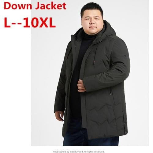 Plus 10XL 9XL 8XL 6XL Russian winter down jacket men brand clothing Top quality Long warm Thick 90% White duck down jacket Male