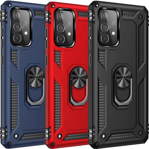 Armor Magnetic Metal Case For Samsung Galaxy A50 A51 A21S A12 A31 A71 A52 A70 A32 A72 S21 S20 S10 S9 S8 Plus M21 M31 Ring Cover