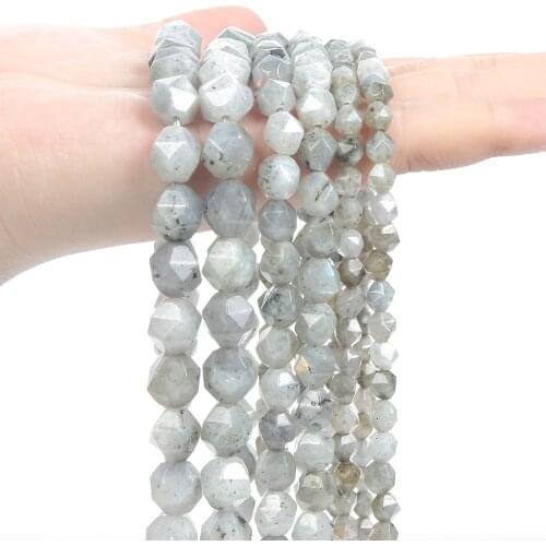 Faceted Natural Stone Beads Multicolor Glitter Beads for Jewelry Making Needlework DIY Bracelets Necklace Accessories 6/8/10MM