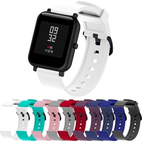 20mm watch band for Xiaomi Huami Amazfit Bip GTR 42mm Smart watch Silicone sport bracelet strap for Garmin Vivoactive 3 Music