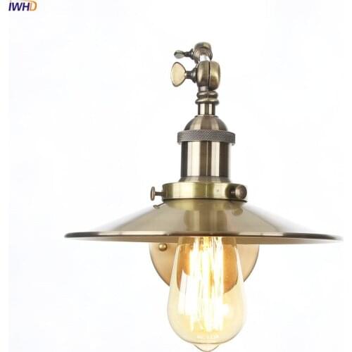 IWHD RH Loft Decor Retro Industrial Wall Light Fixtures Bedroom Living Room Stair Edison Swing Long Arm Vintage Wall Lamp Sconce