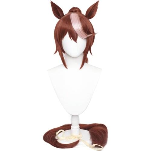 Pretty Derby Tokai Teio Cosplay Wig Heat Resistant Synthetic Hair Carnival Halloween Party Props