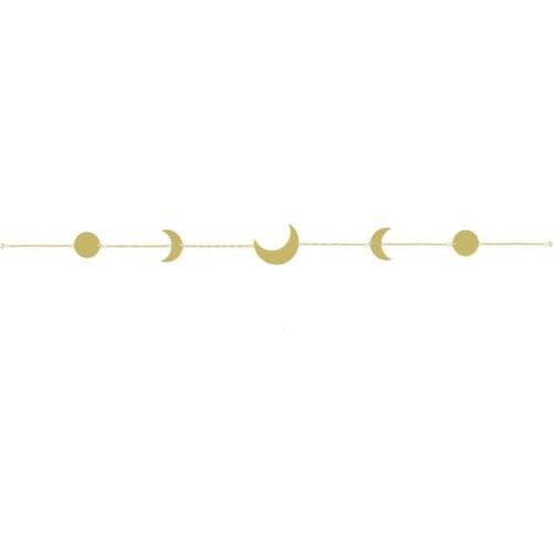 Star Sun Moon Phase Pendant Wall-hanging Decorations Chains For Background Living Room Bedroom Kids Room Christmas Home