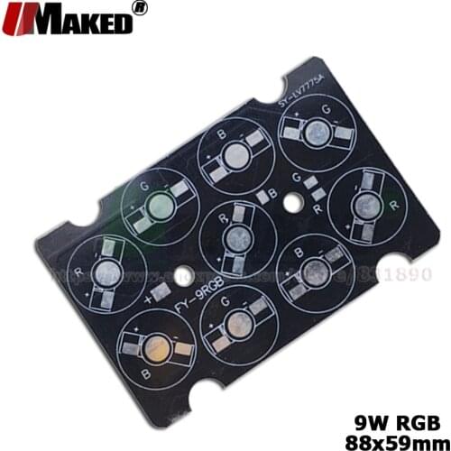 LED PCB 9W RGB Floodlight Aluminum Plate Heatsink High Power PCB Plate For LED light Outdoor Light Landscape Floodlight Lamps