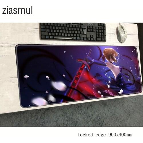 Fate Stay Night mouse pad thick 900x400 pad to mouse notbook computer mousepad Fashion gaming padmouse gamer laptop mat