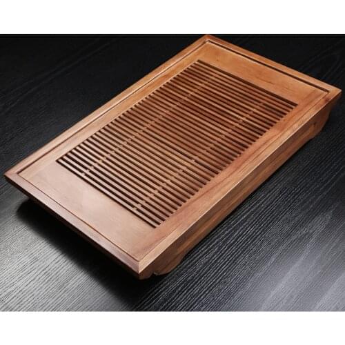 Chinese traditional boat type drawer type wooden tea set tray tea set tray Household tea set accessories WSHYUFEI