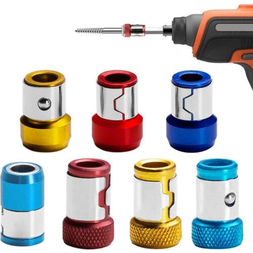 Universal Magnetic Ring 1/4” Metal Screwdriver Bit Magnetic Ring For 6.35mm Shank Anti-Corrosion Drill Bit Magnet Powerful Ring