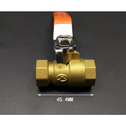 Yellow DN10 3/8" BSP Female Big-Body Brass Ball Valve Water Gas With Handle