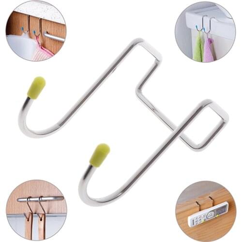 1pc Stainless Steel Double S Shape Storage Hook for Bathroom Kitchen Wall Hook