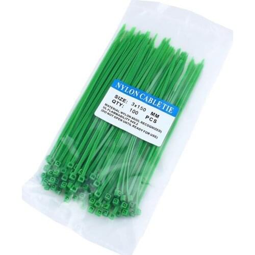 100Pcs/Set Cable Ties Self-locking Good Insulation 7 Colors Heavy Duty Cable Ties for Home