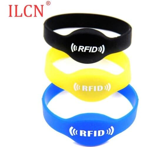 125khz ID Replicable Writable Intelligent Waterproof Silica Gel Wristband Keyfob RFID Proximity EM4305 EM4205 Smart TagKey Ring