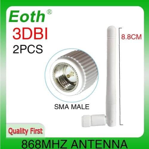 2pcs 868MHz 915MHz antenna 3dbi SMA Male Connector GSM 868 MHz 915 MHz antena LoRa antenna Lorawan antenne for watermeter Emeter