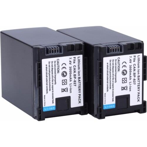 2Pcs Probty BP-827 BP 827 Battery For Canon HF10 HF11 HF100 HF20 HF200 HF S10 S11 S100 S20 S21 S200 S30 G10 Digital Camera