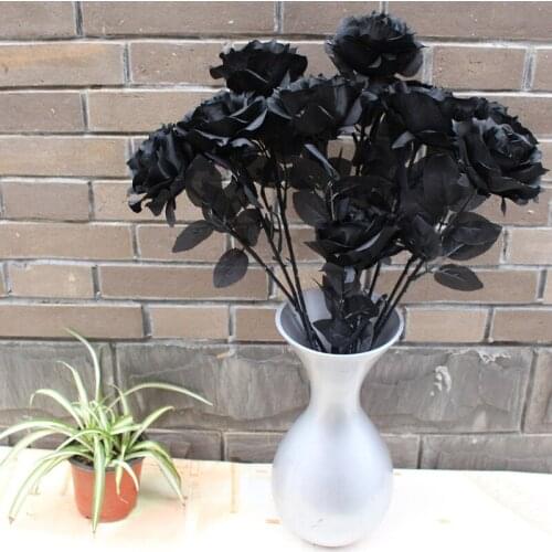 3 Stems Artificial Roses and Silk Home Decorations Home Living Room Decoration Wedding Holiday Handmade Artificial Flowers