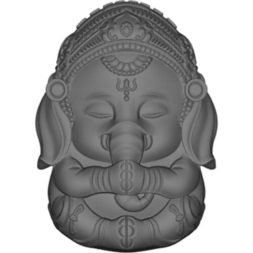 3D Ganesh Soap Candle Mold Mould Ganesha Silicone Mold for Candle Decorating Resin Epoxy Crafts Gyspum Statue Molds